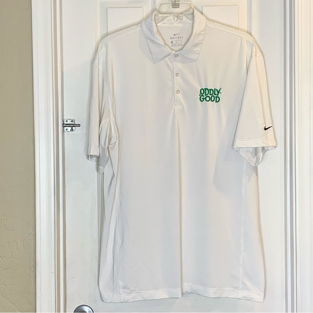Nike Dri-Fit Golf Polo White Size XL Oddly Good